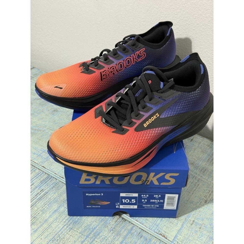 Brooks Hyperion 3 Run Men's Size 10.5 Blue Coral Papaya OUT OF STOCK